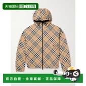 香港直邮潮奢 格纹连帽双面夹克 Burberry 男士 巴宝莉 1h可退