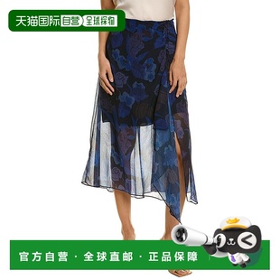 Ted 蓝色 Baker 中长裙 美国奥莱直发半身裙a字裙 Lexy 自营