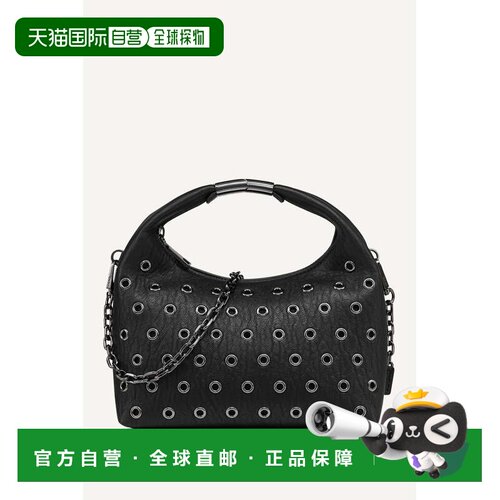 自营 dknyMel Tz Hobo-黑色/炮铜 美国奥莱直发斜挎包单肩包