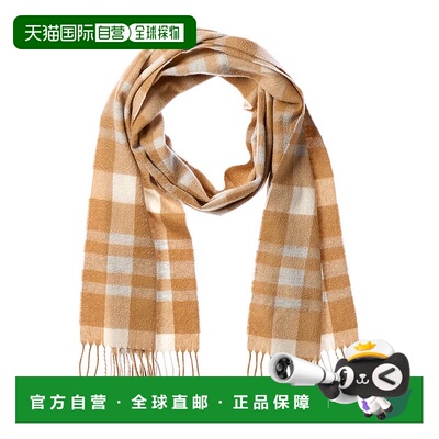 自营Amicale Cashmere Exploded Plaid Cashmere Scarf - brown
