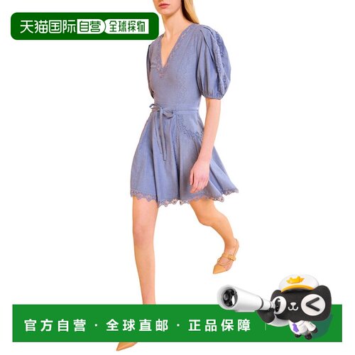 自营Ulla Johnson Camila迷你连衣裙-chambray 美国奥莱直发
