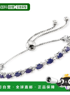 自营 Ross-Simons 925 纯银镶钻蓝宝石 Bolo 手链 - 蓝色 美国奥