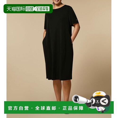 自营 marina rinaldi客舱-黑色 美国奥莱直发连衣裙