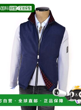 自营 Kired By Kiton Gange双面丝绸亚麻背心-蓝色、黑色、棕色