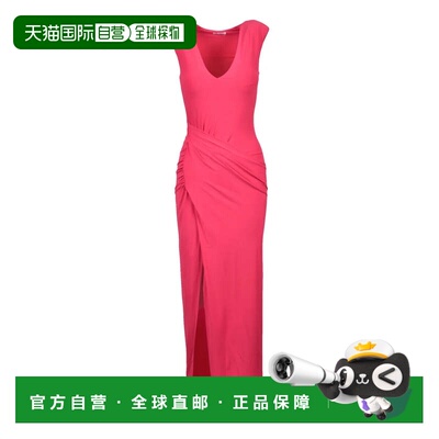 自营patrizia pepeLong Dress Side Slit - Fuchsia - red 美国奥
