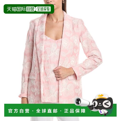 自营Anne Klein Open Front Shawl Collar Jacket - white 美国奥