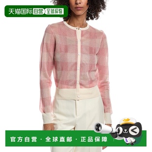 Plaid Sheer Cardigan Pink 美国直发奥莱 自营Lela 开衫 Rose