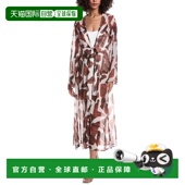 Vince Chiffon Dress 自营Milly brown 美国奥莱直发