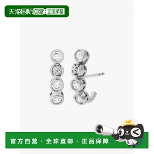自营michael korsCubic Zirconia Climber Earrings - silver 美