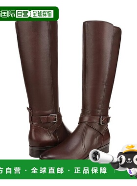 自营 Naturalizer Rena骑行靴女式7.5巧克力色皮革及膝长靴FZP264