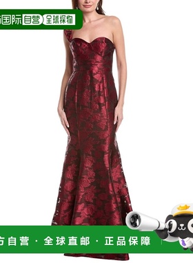 自营Rene Ruiz One Shoulder Metallic Brocade Mermaid Gown - r