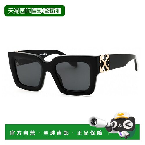 自营Off-White Sunglasses Square Full Rim, Shiny Grey Frame A