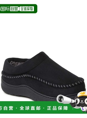 自营Dearfoams Men's Thompson Moccasin Toe Clog House Shoe Sl