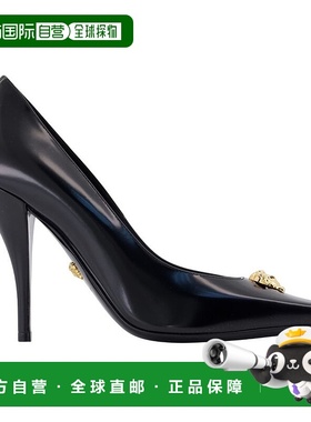 自营T.105 Pumps - Versace - Leather - Black - black 美国奥莱