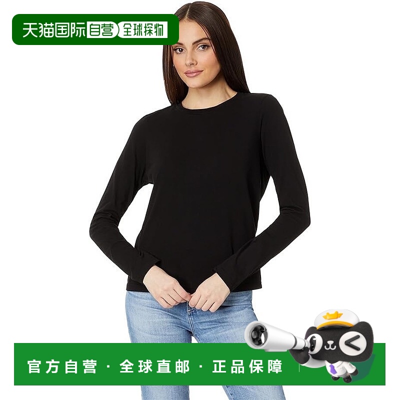 自营Michael Stars Clarissa T-Shirt Womens Black Cotton Long