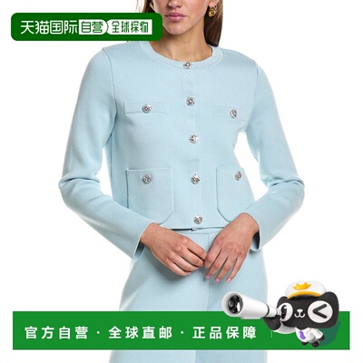 自营endless rose无尽玫瑰针织长袖开衫-蓝色 美国奥莱直发