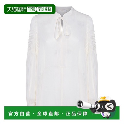 1h可退 香港直邮潮奢 Chloe 蔻依 女士 白色衬衫 CHC24SHT08060