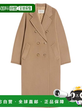 自营max maraDouble-Breasted Camel Coat With Notched Lapel An