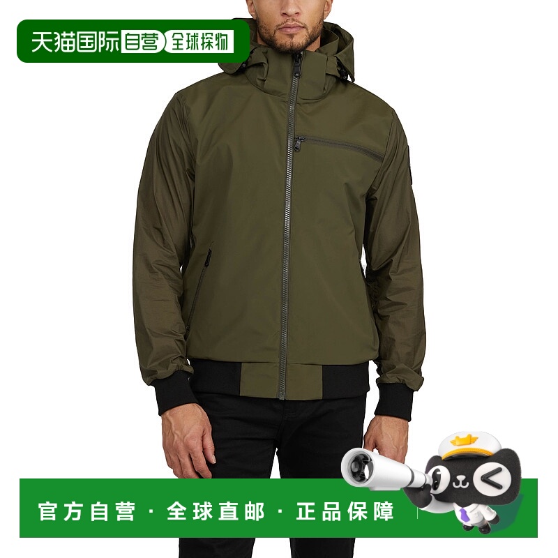 自营 Pajar 男士 Pierce 混合材质防雨飞行员夹克，带固定兜帽 -