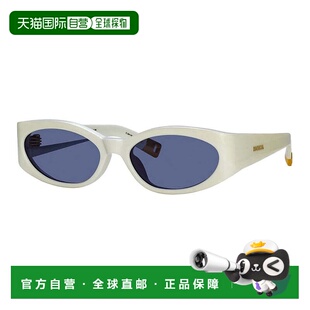 自营Jacquemus Sunglasses Cat Eye Full Rim, White Frame And B