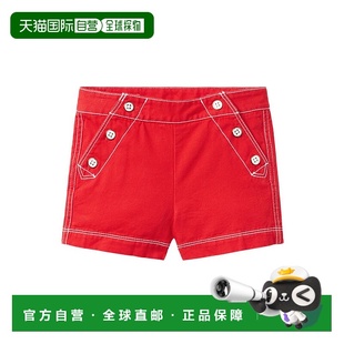 红色 jack珍妮和杰克按钮帆布短裤 美国奥莱直发 and 自营janie