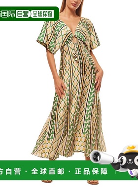 自营misa los angelesMISA洛杉矶Irena连衣裙-橙色 美国奥莱直发