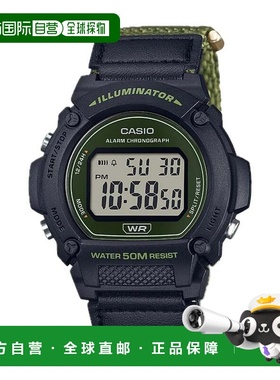 自营Casio Men's Classic Digital Watch with Green Band- W-219