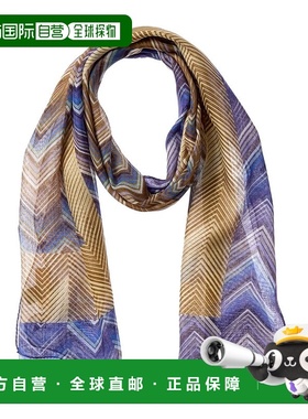 自营Missoni Silk-Blend Scarf - purple 美国奥莱直发围巾披肩