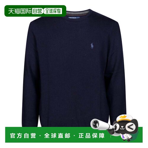 自营polo ralph lauren长袖圆领毛衣-黑色 美国奥莱直发