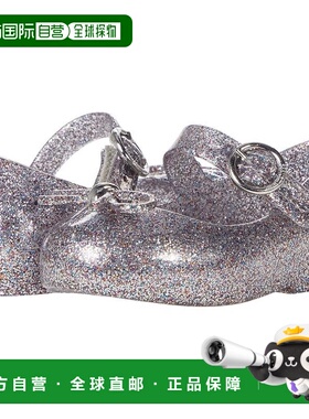 自营Mini Melissa Sweet Love Sandals Baby Girls  Silver Glitt