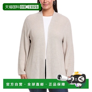 棕褐色 自营eileen 开襟羊毛衫 费舍尔 美国奥莱直发 fisher艾琳