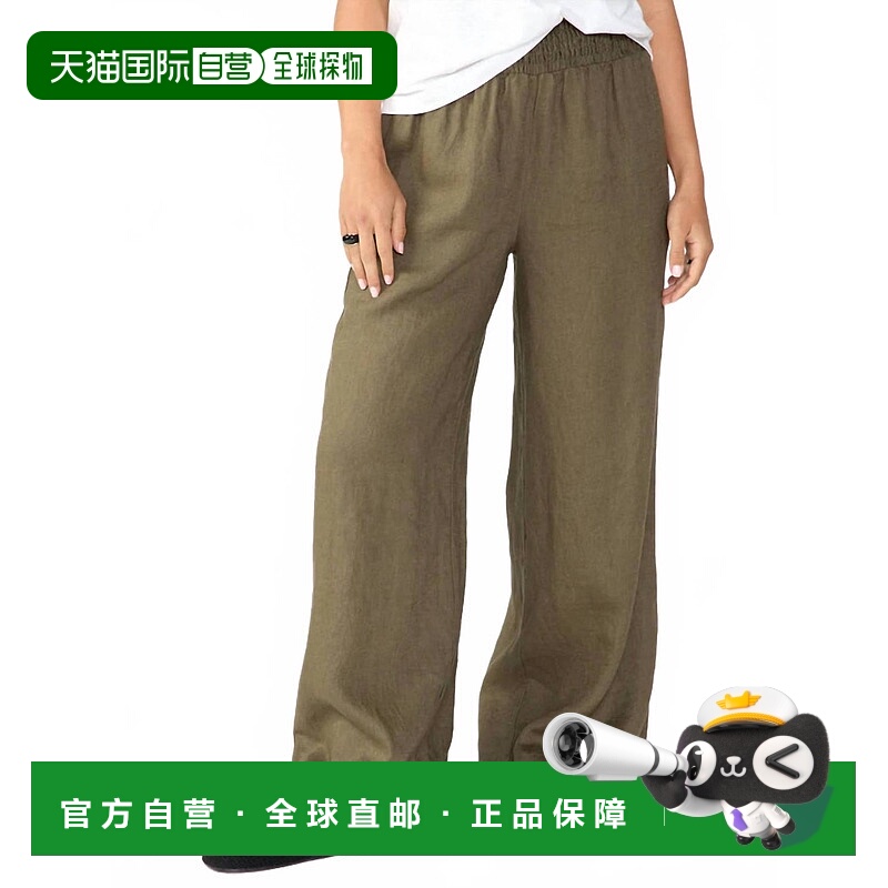 自营sanctuarySmocked Wide Leg Pant In Mossy Green - mossy gr