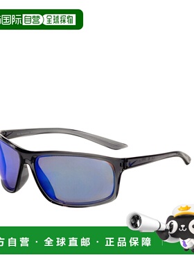 自营Nike Men's 66 mm Grey Sunglasses - dark grey 美国奥莱直