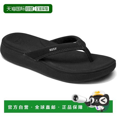 自营Reef Cushion Cloud CJ0232 Flip Flop Women's Black Comfor