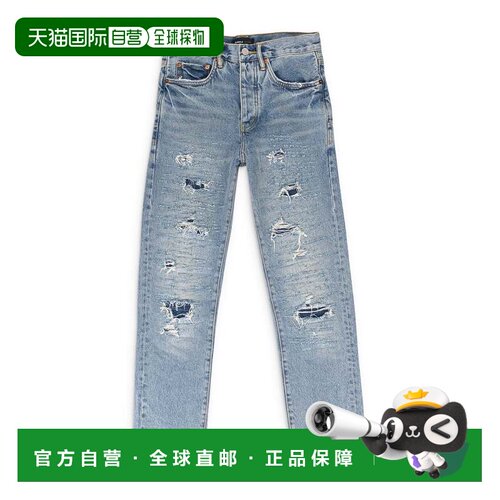 自营purple brand  牛仔裤 美国奥莱直发直筒裤