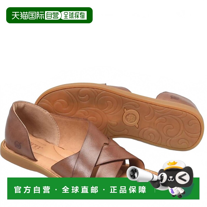 自营bornWomen's Ithica Asym Slide Sandal In Brown 美国奥莱直
