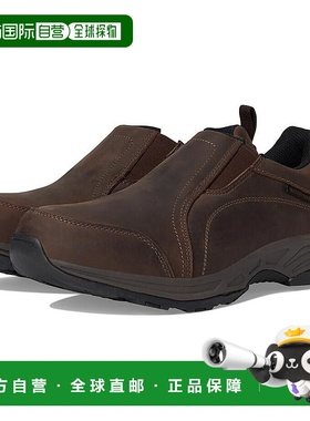 自营 Propet Cash North男式美8棕色皮革防水滑套鞋ZPO1854-棕色