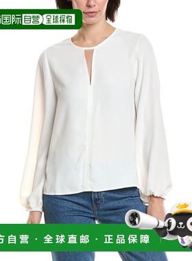 自营Vince Camuto Front Keyhole Top - white 美国奥莱直发