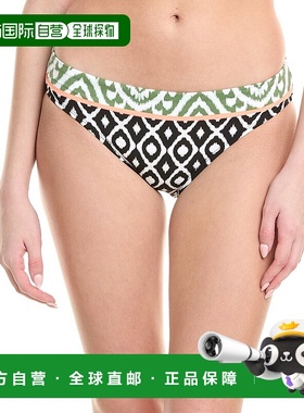 自营 La Blanca Banded Front Bikini Bottom - black 美国奥莱直