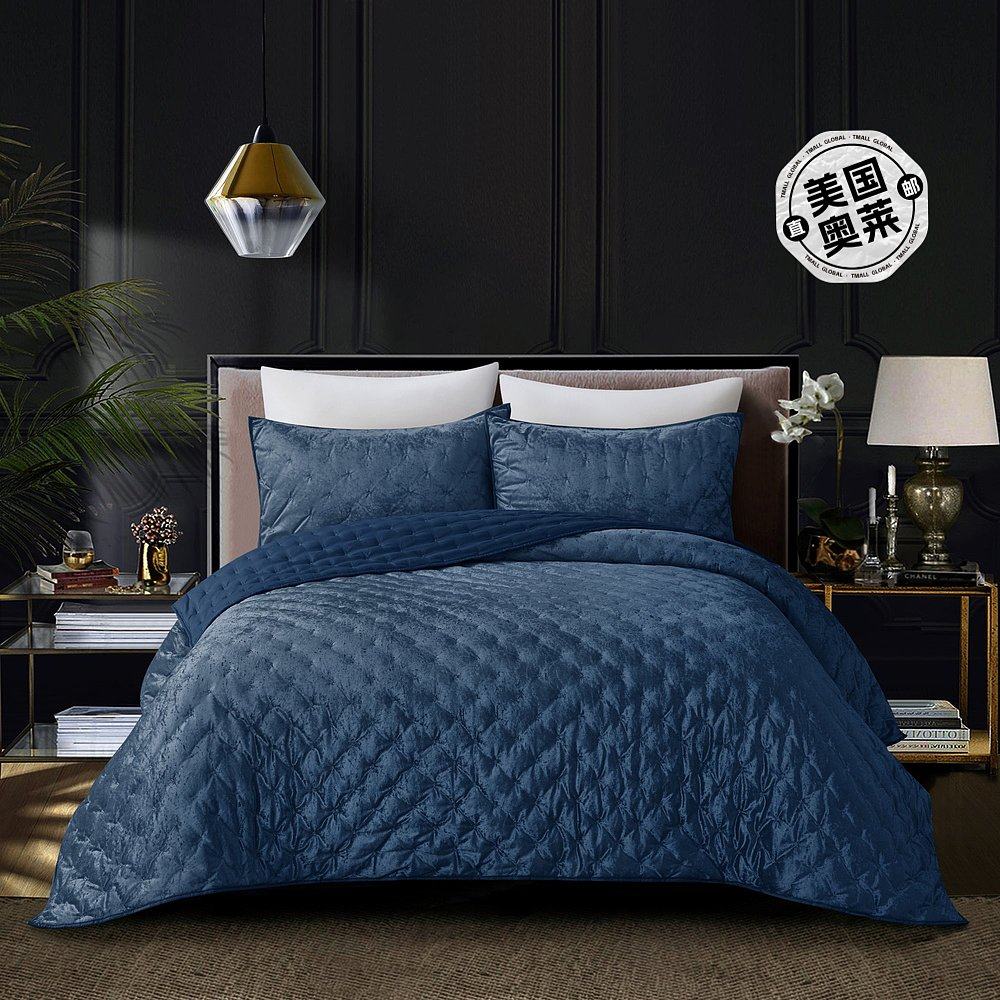 grace living meagan velvet comforter set with pillow sham an