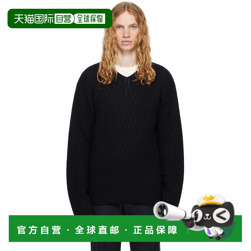 1h可退 香港直邮潮奢 The Row 男士 海军蓝 Gustave 毛衣 713Y556