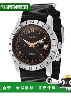 自营Glycine Men's Airman 40mm Automatic Watch - black 美国奥