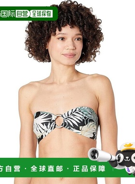 自营 Rip Curl Coastal Palms Bandeau女式黑色弹力热带JDM875-黑