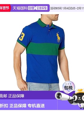自营 Polo Ralph Lauren男式Polo衫蓝色棉质定制修身大马驹MXX118