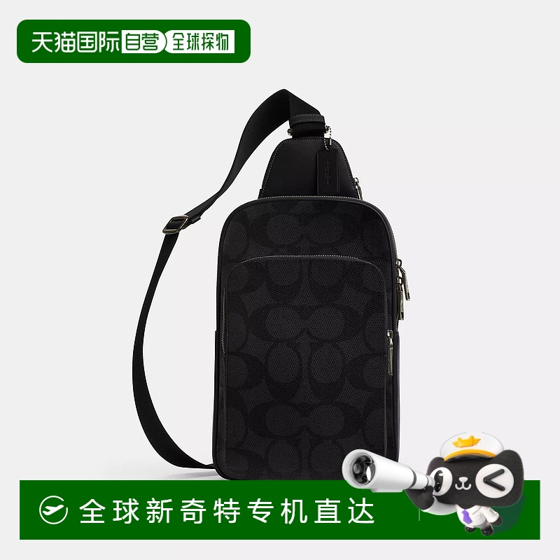 自营 Coach Outlet Ethan经典帆布包-炮铜/木炭/黑色 【美国奥莱