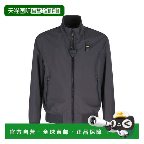 自营blauer黑色Anson哑光效果罗纹聚酯夹克-灰色 美国奥莱直发