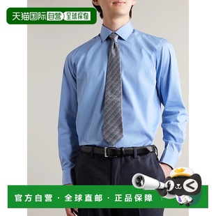 蓝色棉质衬衫 1h可退 男士 Charvet 322SingleCuff1 香港直邮潮奢