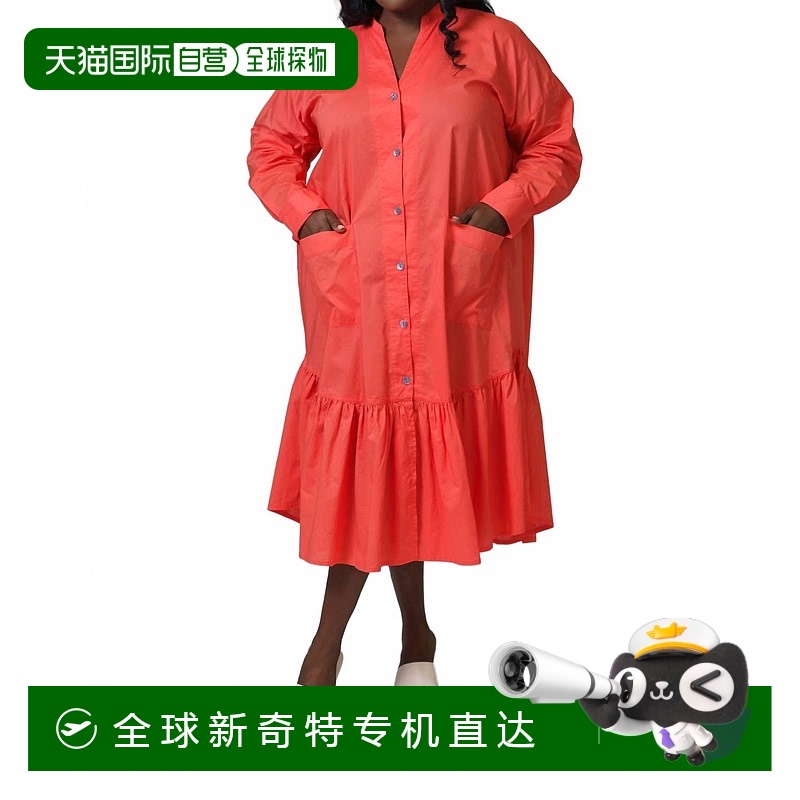 自营 bitte kai rand橙色棉质连衣裙 美国奥莱直发