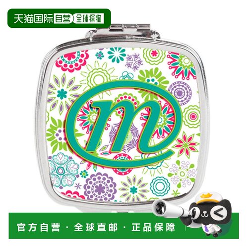 自营Carolines Treasures CJ2011-MSCM 字母 M 花朵粉红色蓝正品