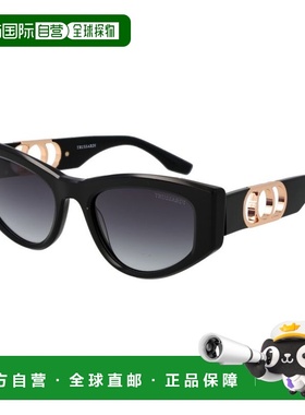 自营Trussardi Acetate Women's Sunglasses - black 美国奥莱直